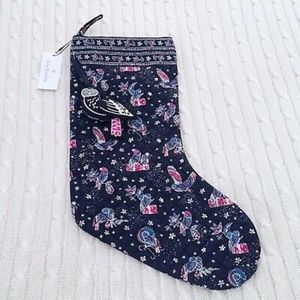 Vera Bradley Navy Holiday Stocking & Owl ornament